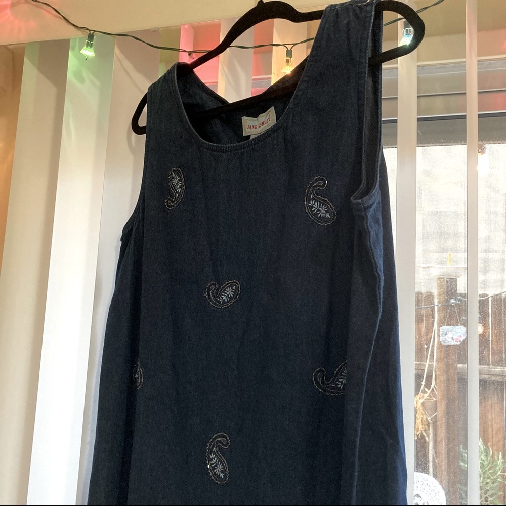 VINTAGE JANE ASHLEY JEAN LONG MAXI DRESS